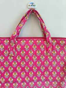 Sac pour ordinateur portable matelassé floral vintage de haute qualité fait à la main avec fermeture éclair et poignée pour les voyages - Product Image 2