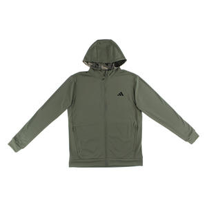 Adidas Aeroready Camo Accent Full Zip Mens Active Hoodies Couleur : Silver Pebble 100% authentique - Product Image 1