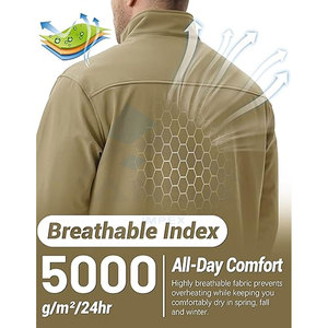 Chaqueta Softshell ligera para hombre Nuevo diseño Proveedor de fábrica personalizado disponible a precio mayorista para exteriores - Product Image 3