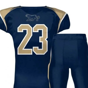 Uniforme personnalisé de football américain respirant de haute qualité pour hommes manches courtes logo imprimé grande taille - Product Image 3