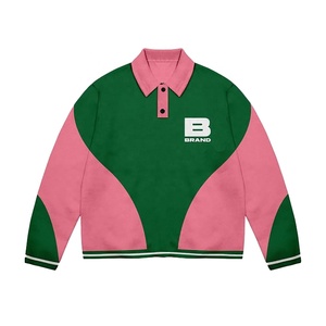 Base de punto sólida de manga larga personalizada para hombres y mujeres para polos para primavera y otoño Nuevo estilo - Product Image 5