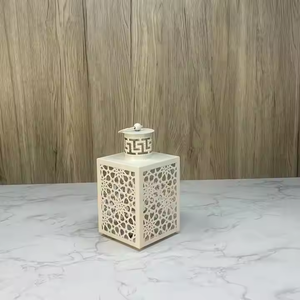 Hierro Ramadán lámparas Venta caliente Ramadán Led Luces Árabe Calado Metal Linterna Ramadán Decoraciones - Product Image 3