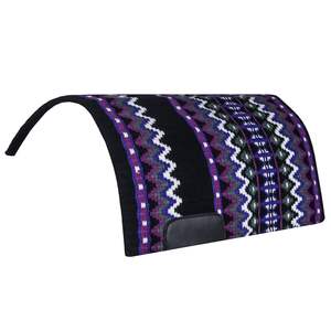 Manta de sillín de espectáculo occidental tejida a mano de lana Premium 100% para caballos colores personalizados disponibles-suministro OEM al por mayor - Product Image 4