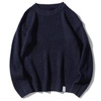 Pull-over personnalisé pour homme 2025 à manches longues en polyester, col rond, avec logo frontal, anti-plis, tricot d'hiver, couleur et design personnalisés