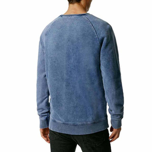 Sudaderas ligeras de cuello redondo para hombre, sudaderas con lavado ácido, estilo sencillo, manga larga, sudadera con lavado ácido para hombre - Product Image 3