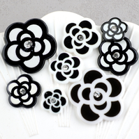 Mini 3D Rose Fleur Flatback Résine Cabochon Nail Art Manucure Décoration DIY Charmes Téléphone Cas