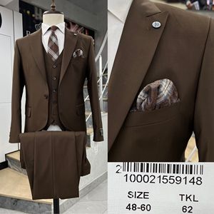 Elegante traje de oficina para hombres 80% lana 20% poliéster Slim Fit Classic Business Wear - Product Image 6