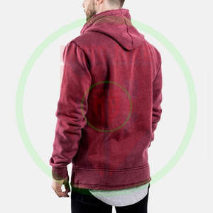 เสื้อฮู้ดดี้ลายโลโก้แบบสั่งทำพิเศษ ล้างสีแบบ Acid Wash คุณภาพสูง เนื้อผ้าหนา สำหรับผู้ชาย แฟชั่นใหม่ สไตล์สตรีทแวร์ - Product Image 2