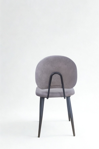Chaise de salle à manger élégante et moderne GLASS, rembourrée avec un siège en tissu doux et des pieds en métal robustes, pour restaurant, café et usage domestique - Product Image 4