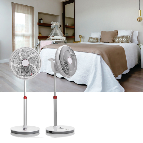 2019 14\" DC Pedestal Fan Quiet Gentle Breeze Digital Control Electric Ventilation for Home or Office Plastic Material