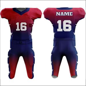 Uniforme de football américain patriotique unisexe pour adultes, 100% polyester, antibactérien, séchage rapide, respirant, grande taille, numérique - Product Image 3
