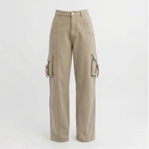 <b>Women</b> Cargo <b>Jeans</b> 2025 High Performance Breathable Denim Pants Loose Fit Outdoor Streetwear Casual <b>Baggy</b> Wide Leg Trousers Wear - Product Image 1