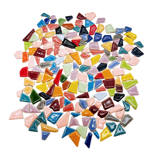 Custom 5-27mm 200g Glossy Glazed Irregular Ceramic <b>Mosaic</b> <b>Tiles</b>-Mixed Colors Shapes Eco-Friendly Packaging Modern Outdoor DIY - Product Image 2