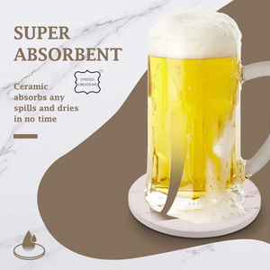 Juego de posavasos de cerámica con diseño de mármol dorado blanco, posavasos nórdicos de arte personalizado nórdico para bebidas, soporte clásico personalizado en blanco - Product Image 5