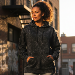 Sudadera con capucha de lavado ácido para mujer, ropa de calle, sudaderas con capucha lavadas Vintage para mujer, Top con capucha de lavado ácido de Invierno para mujer - Product Image 1