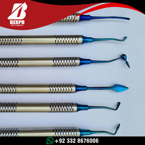 High Quality Stainless Steel Dental Composite Filling Instrument Blue <b>Titanium</b> Coated Reusable Manual Ergonomic Grip Restorative - Product Image 5