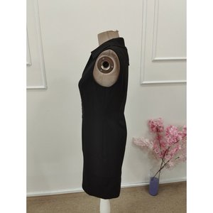 Robe courte en satin pour femme, col à bretelles, boutonnée sur le devant, 32544 - Product Image 6