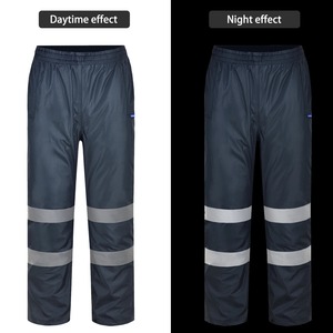 Pantalon de survêtement AYKRM haute visibilité, réfléchissant, décontracté, taille mi-haute, à rayures de sécurité, imperméable, coupe-vent, long, Oxford, pour le cyclisme, la randonnée, les voyages - Product Image 5