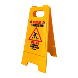 Set of 5 Durable PPC Cleaning Sign-Simple Metal & <b>Plastic</b> Design - Product Image 2