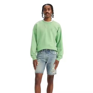 2025 hommes de haute qualité coupe ajustée Denim détresse Shorts bleu jean trous décontracté Style de rue été 2024 nouveau Design confortable - Product Image 3