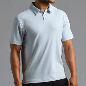 Camiseta Polo de Alta Calidad para Hombre, Cuello Camisero, Tejido de Punto, Estilo Ejecutivo, Secado Rápido, Transpirable, Color Sólido - Product Image 4