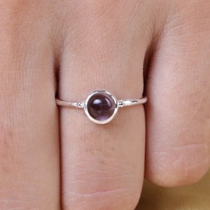 Super calidad sólida plata esterlina 925 genuina ametrino 6mm bisel ajuste minimalista pequeño hecho a mano eternidad Vermeil anillo - Product Image 3