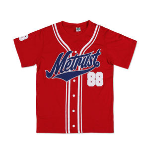 Camisa de béisbol raglán de poliéster 100%/Camiseta de béisbol personalizada con botones, gran oferta, venta al por mayor en blanco personalizada - Product Image 1