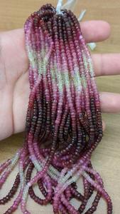 ลูกปัดรูปทรงรอนเดลล์เหลี่ยมเพชรพลอยสีรูบี้ไล่เฉด 16 นิ้ว สำหรับทำเครื่องประดับส่วนบุคคล ของขวัญแฮนด์เมด พร้อมใบรับรองการประเมินจากบุคคลที่สาม ลูกปัดแบบหลวม รุ่น - Product Image 3