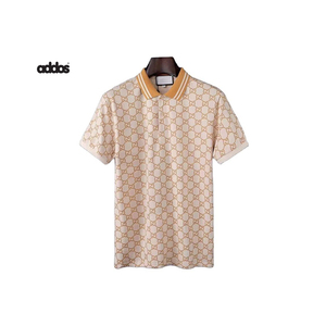 T-shirt de golf coupe sèche et ajustée pour hommes, pour polo, tissu tricoté élastique extensible en coton et polyester unis avec logo personnalisé - Product Image 2