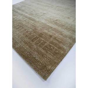 Alfombra de Seda Anudada a Mano AKPS-3002 Gulmarg Gold, Diseño Geométrico Clásico, 10 mm, Viscosa, para Entrada, Pasillo, Rectangular, Hecha a Mano - Product Image 2