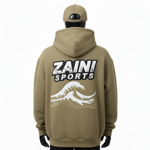 Sudadera con Capucha Completa para Mujer, Tejido Grueso de 320 GSM, Felpa de Algodón, Diseño de Paneles en Tonos Tierra, Apliques Personalizados, Bordado, Sudaderas Básicas - Product Image 2