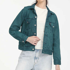 Chaqueta vaquera de manga larga para mujer, chaqueta vaquera para mujer, chaqueta vaquera lisa de Invierno para mujer - Product Image 3