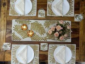 Dessous de verre noir perlé de 14 pouces fait à la main élégant élégant tapis tampons pour cuisine maison durable durable maison - Product Image 4