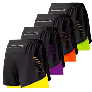 Pantalones Cortos Deportivos para Hombre de Poliéster/Algodón de Secado Rápido Premium, con Cordón, hasta la Rodilla, Logotipo Personalizado, para Fitness, Running, Proveedor Mayorista BD - Product Image 1