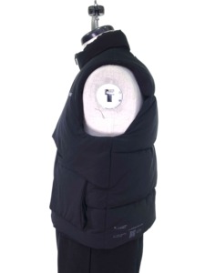 Gilet sans manches personnalisé en Spandex/Nylon imperméable, col en V, pour homme, décontracté ou formel, avec deux poches, style motard, grandes tailles - Product Image 4