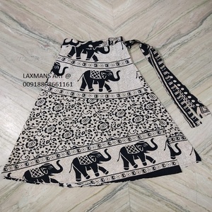 Faldas Bohemias de algodón para damas Faldas largas de Bollywood con estampado de abrigo Faldas Bohemias de verano - Product Image 3