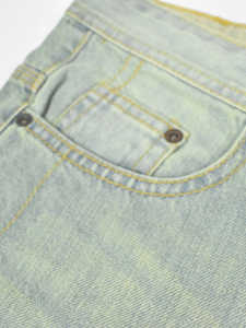 Couleur claire bloc teint hommes été short en jean 100% coton homme jean court multi poches short hommes jean skinny denim court - Product Image 2