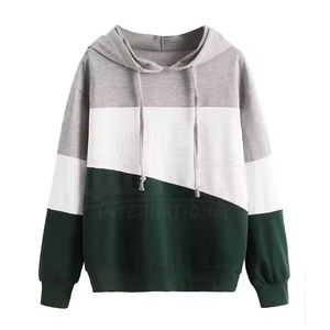 Sudadera con capucha de mujer de la mejor calidad hecha en fábrica, bordado de algodón transpirable, impresión Digital teñida lisa, venta en línea para la temporada de primavera - Product Image 1