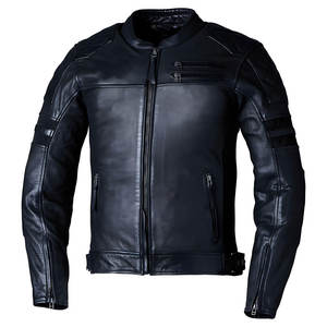 Chaqueta de cuero elegante para hombre, estilo universitario con capucha y cuello alto tejido, cómoda y casual para la calle, venta al por mayor - Product Image 1
