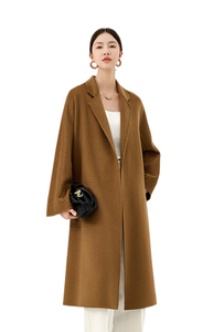 <span class=keywords><strong>Manteau</strong></span> long en cachemire et laine double face sur mesure pour femme, avec ceinture et col montant, idéal pour l'<span class=keywords><strong>hiver</strong></span> et le bureau - Product Image 4