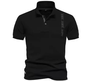 Nouveau créateur de mode pour chemises hommes luxe solide formel Slim Fit 100% coton respirant à manches courtes hauts - Product Image 1