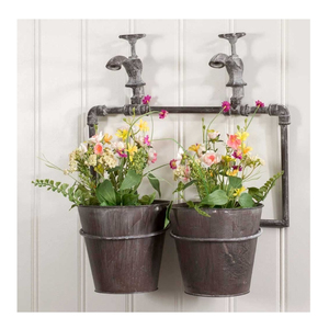 Macetas de flores de madera de mango, macetas colgantes de pared, decoración para el hogar y el jardín, colgador de madera maciza, macetas para plantas a la venta - Product Image 6