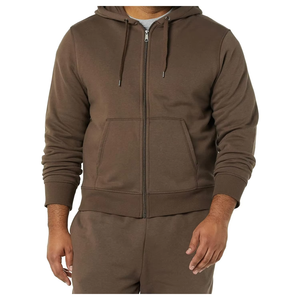 Sudadera con capucha para hombre, transpirable, cómoda, de gramaje pesado, con cremallera completa, logotipo bordado personalizado, alta calidad, 100% algodón polar, para otoño - Product Image 2