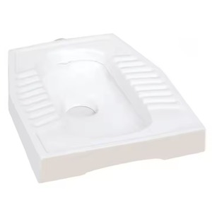 Casserole carrée noire rustique Fabrication professionnelle Promotion Design moderne Rectangle Squat Pan toilette articles sanitaires en céramique - Product Image 6