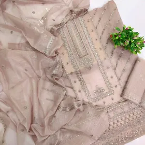 2023开斋节系列ssumaira系列手工制作美丽的珍珠或切割达纳雷沙姆刺绣工作服