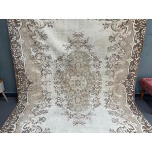 Alfombra Vintage Grande de 5.6x10.1 pies (170x308 cm), Alfombra Marroquí Marrón Turca - Product Image 5