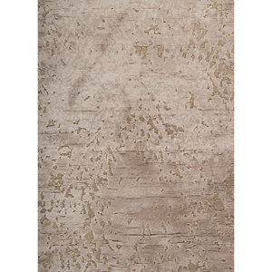 Alfombra Kavi Ivory de Lana y Seda de Bambú Anudada a Mano con Patrón Abstracto para Decoración del Hogar, Sala de Estar, Pasillo, Tamaño 9x12, Proyecto Error Esk-662 - Product Image 3