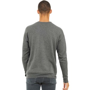 เสื้อสเวตเตอร์คอกลมสำหรับผู้ชายผ้าคอตตอนรุ่น300GSM ปักลายคอกลมทรงหลวมผ้าคอตตอนมีโลโก้100% - Product Image 3