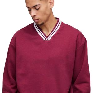 Sweat-shirt d'hiver en molleton à col en V surdimensionné de base pour femmes, respirant, de haute qualité, personnalisé, en coton mélangé, prix d'usine - Product Image 4