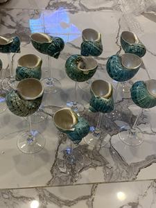 Verre à vin coquillage élégant fait à la main du Vietnam verres en matériau naturel de l'océan pour table à manger de style côtier - Product Image 3
